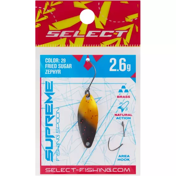 Блешня Select Supreme 2.6g 30mm #29 Fried Sugar Zephyr, Вага блешні: 2.6, Колір блешні: #29 Fried Sugar Zephyr, фото , изображение 2